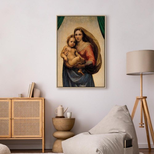 Rafael Sixtinske Madonna fragment - lærredsbillede