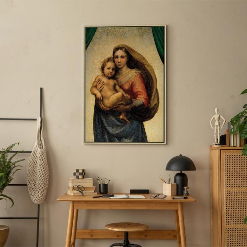 Rafael Sixtinske Madonna fragment - lærredsbillede