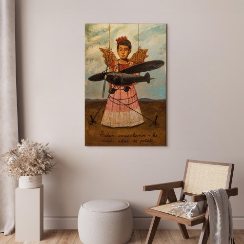 Frida Kahlo billede på lærred - De bad om fly og fik stråvinger