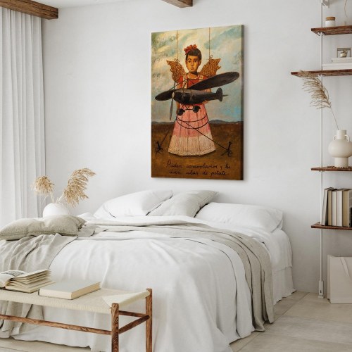 Frida Kahlo billede på lærred - De bad om fly og fik stråvinger