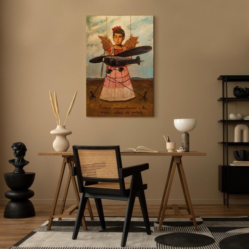 Frida Kahlo billede på lærred - De bad om fly og fik stråvinger