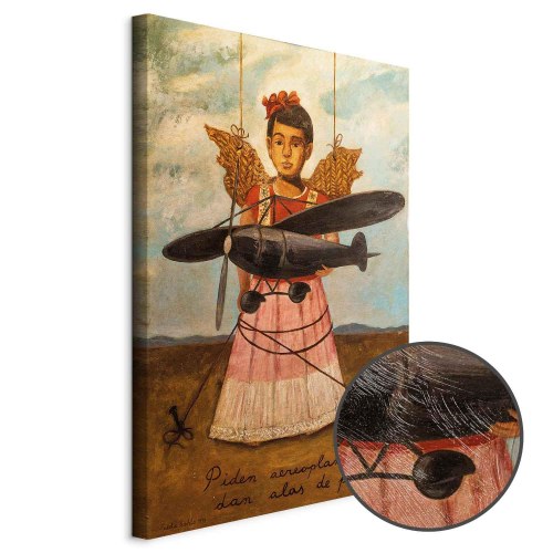 Frida Kahlo billede på lærred - De bad om fly og fik stråvinger