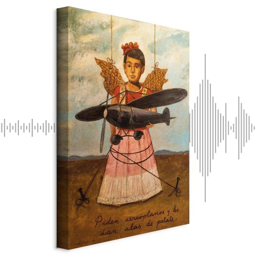 Frida Kahlo billede på lærred - De bad om fly og fik stråvinger