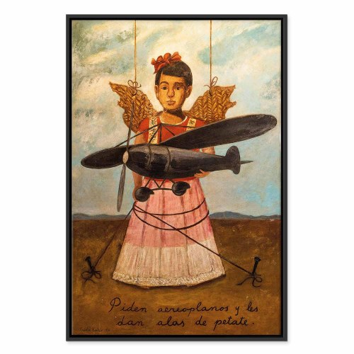 Frida Kahlo billede på lærred - De bad om fly og fik stråvinger
