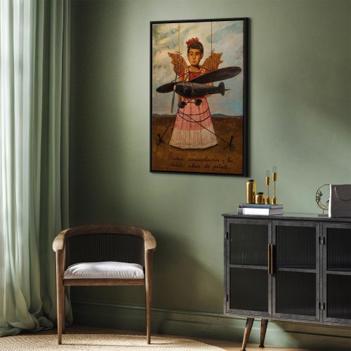 Frida Kahlo billede på lærred - De bad om fly og fik stråvinger