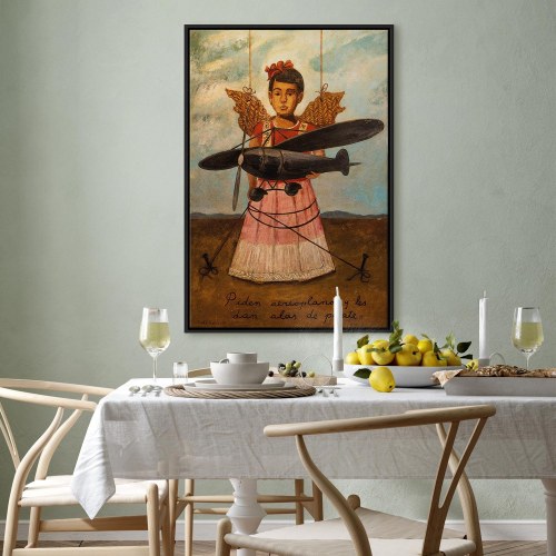 Frida Kahlo billede på lærred - De bad om fly og fik stråvinger