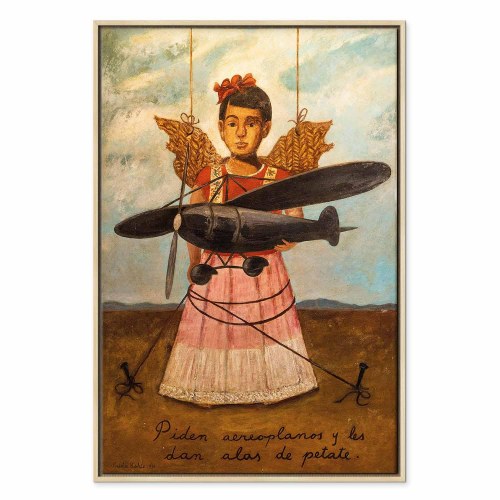 Frida Kahlo billede på lærred - De bad om fly og fik stråvinger