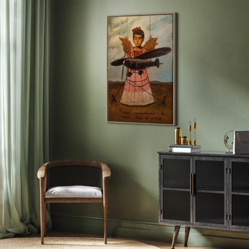 Frida Kahlo billede på lærred - De bad om fly og fik stråvinger