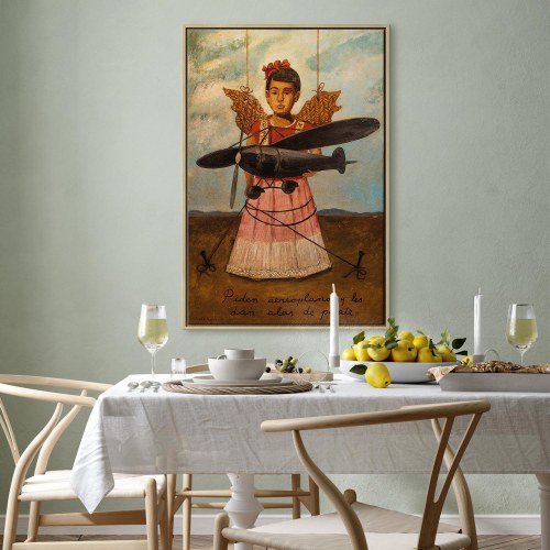 Frida Kahlo billede på lærred - De bad om fly og fik stråvinger