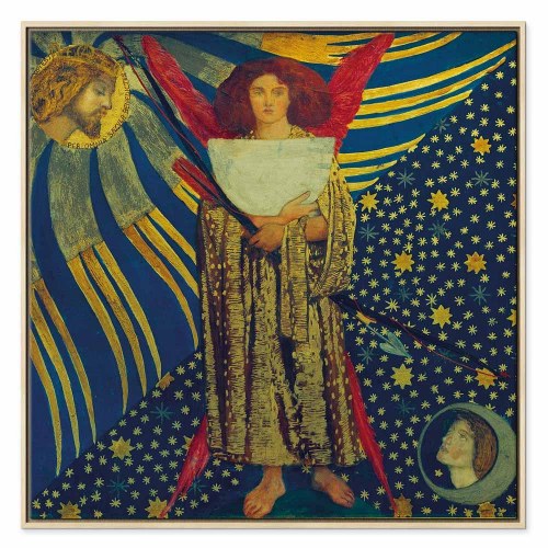 Dante Gabriel Rossetti - Dantis Amor billede på lærred