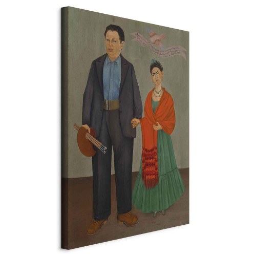 Frida Kahlo billede på lærred - Frida og Diego Rivera reproduktion