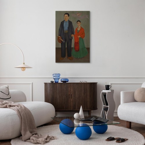 Frida Kahlo billede på lærred - Frida og Diego Rivera reproduktion