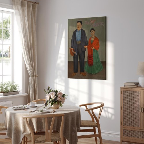 Frida Kahlo billede på lærred - Frida og Diego Rivera reproduktion