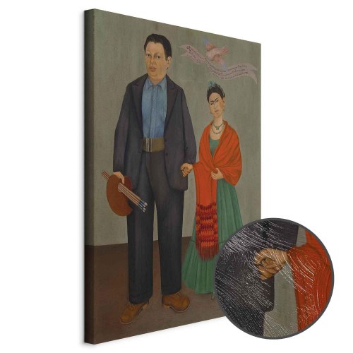 Frida Kahlo billede på lærred - Frida og Diego Rivera reproduktion