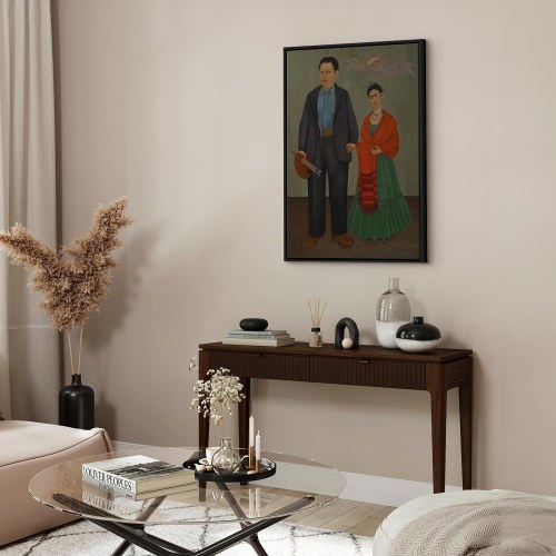 Frida Kahlo billede på lærred - Frida og Diego Rivera reproduktion