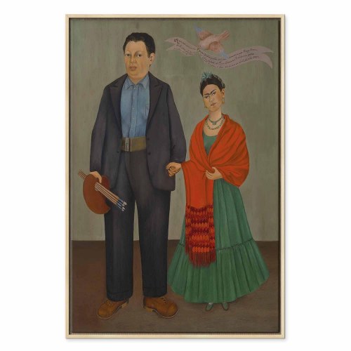 Frida Kahlo billede på lærred - Frida og Diego Rivera reproduktion