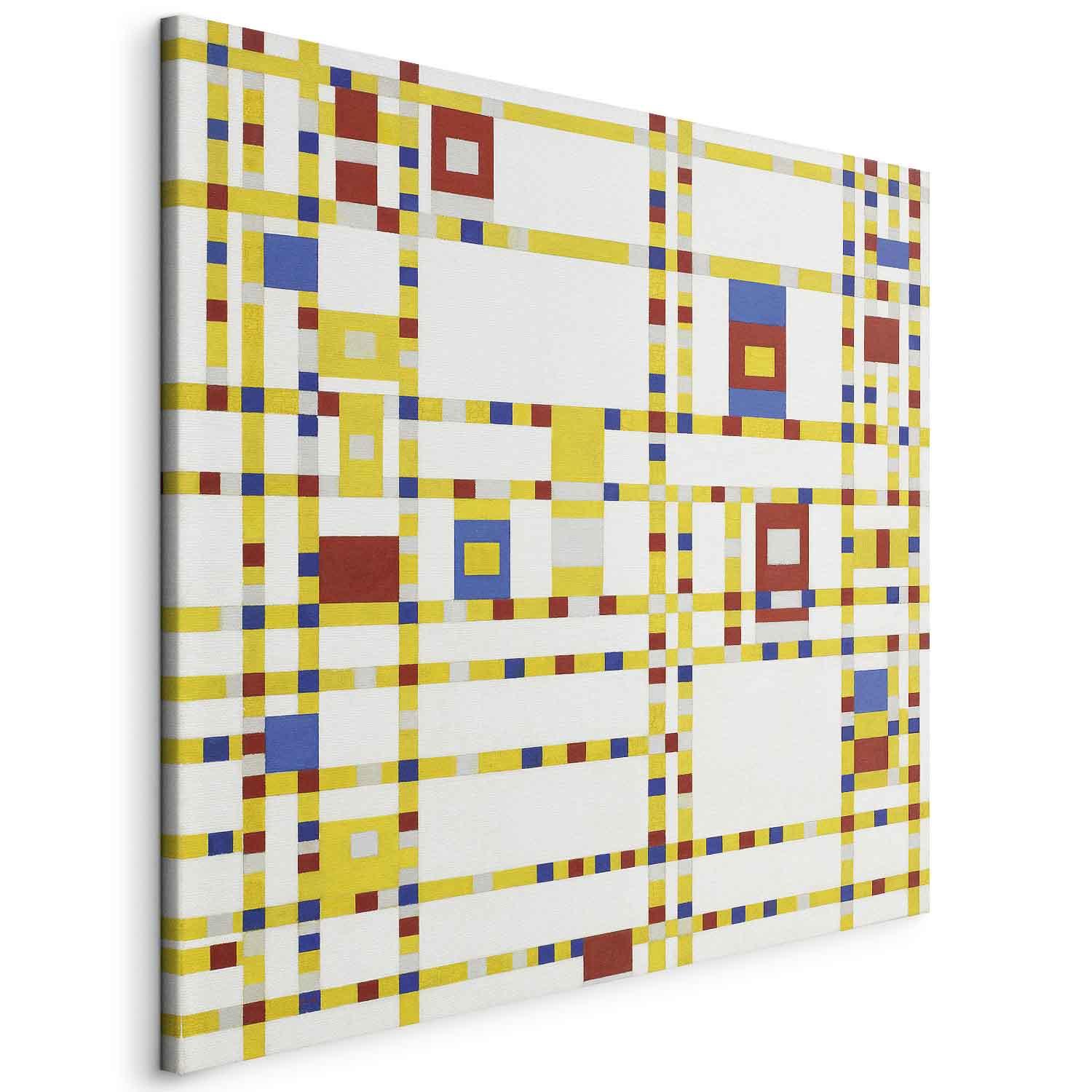 Piet Mondrian Broadway Boogie Woogie billede på lærred