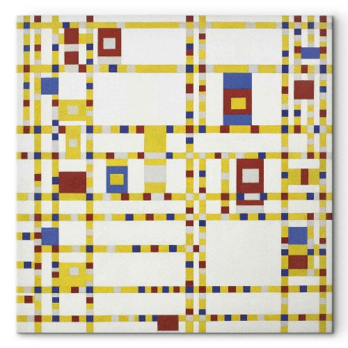 Piet Mondrian Broadway Boogie Woogie billede på lærred
