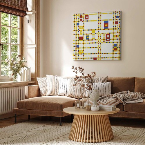 Piet Mondrian Broadway Boogie Woogie billede på lærred