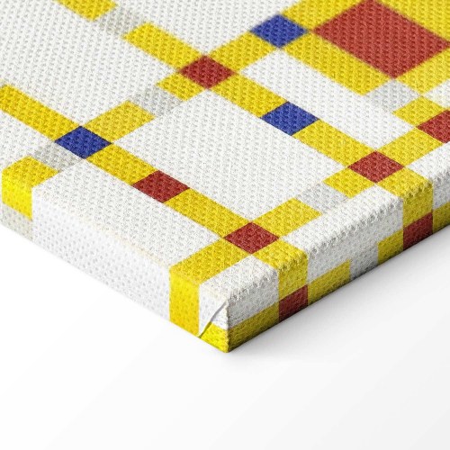 Piet Mondrian Broadway Boogie Woogie billede på lærred