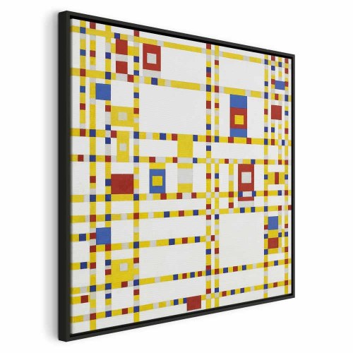 Piet Mondrian Broadway Boogie Woogie billede på lærred