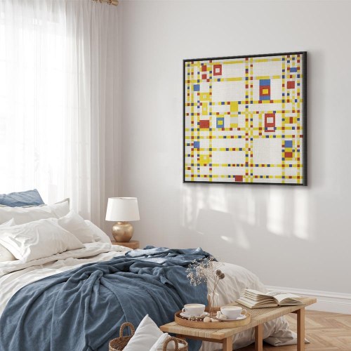 Piet Mondrian Broadway Boogie Woogie billede på lærred