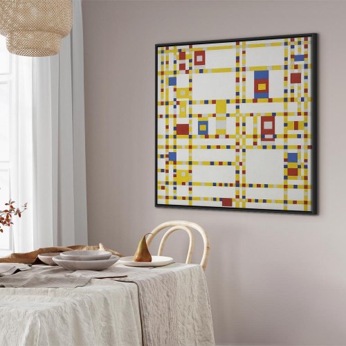 Piet Mondrian Broadway Boogie Woogie billede på lærred