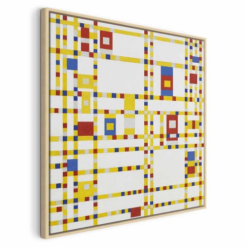 Piet Mondrian Broadway Boogie Woogie billede på lærred