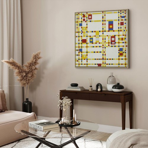 Piet Mondrian Broadway Boogie Woogie billede på lærred