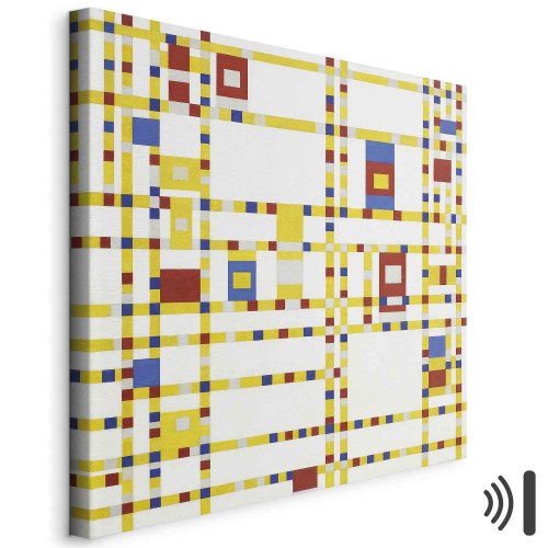 Piet Mondrian Broadway Boogie Woogie billede på lærred