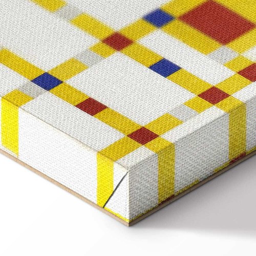 Piet Mondrian Broadway Boogie Woogie billede på lærred