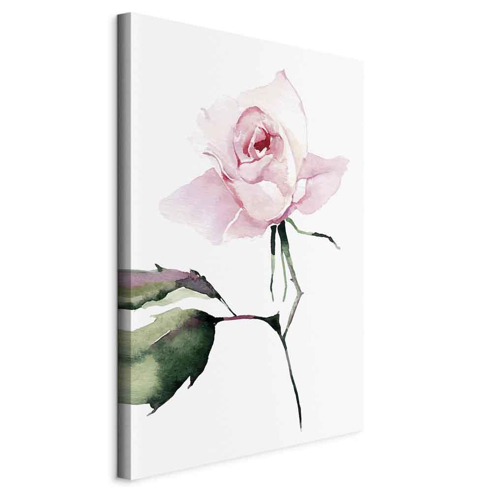 Billede på lærred Lonely Rose 1-delt lodret med rose - 60 x 90 cm - Standard billede