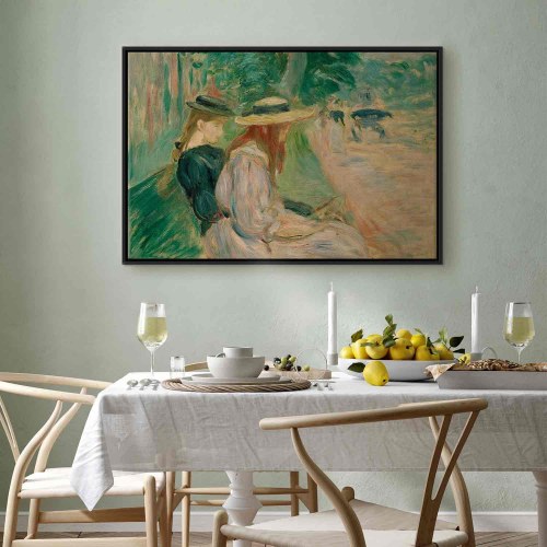 Billede på lærred - Berthe Morisot - På en bænk i Bois de Boulogne