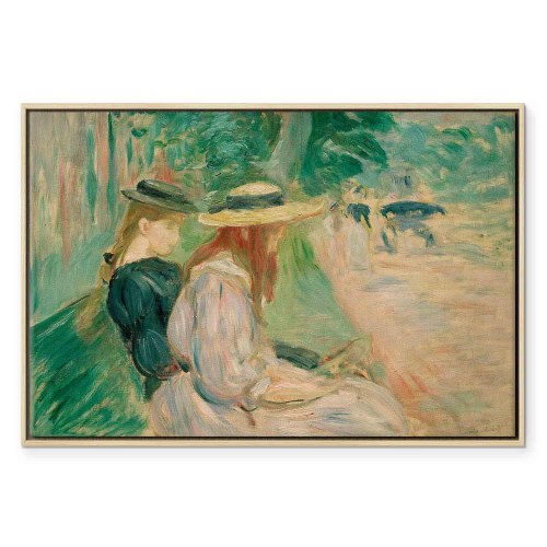 Billede på lærred - Berthe Morisot - På en bænk i Bois de Boulogne