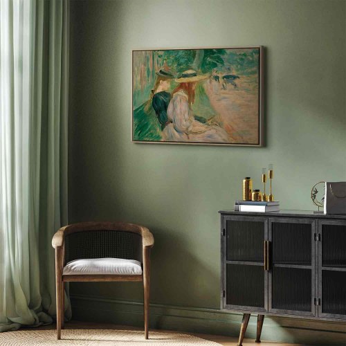 Billede på lærred - Berthe Morisot - På en bænk i Bois de Boulogne