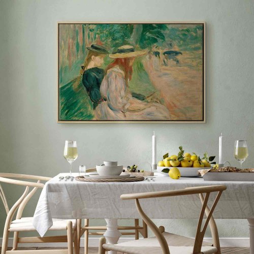 Billede på lærred - Berthe Morisot - På en bænk i Bois de Boulogne