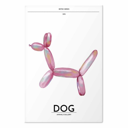 Plakat Holo-Hund - Farverig retro hund 40 x 60 cm / 60 x 90 cm