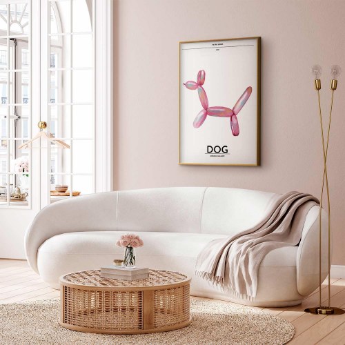 Plakat Holo-Hund - Farverig retro hund 40 x 60 cm / 60 x 90 cm