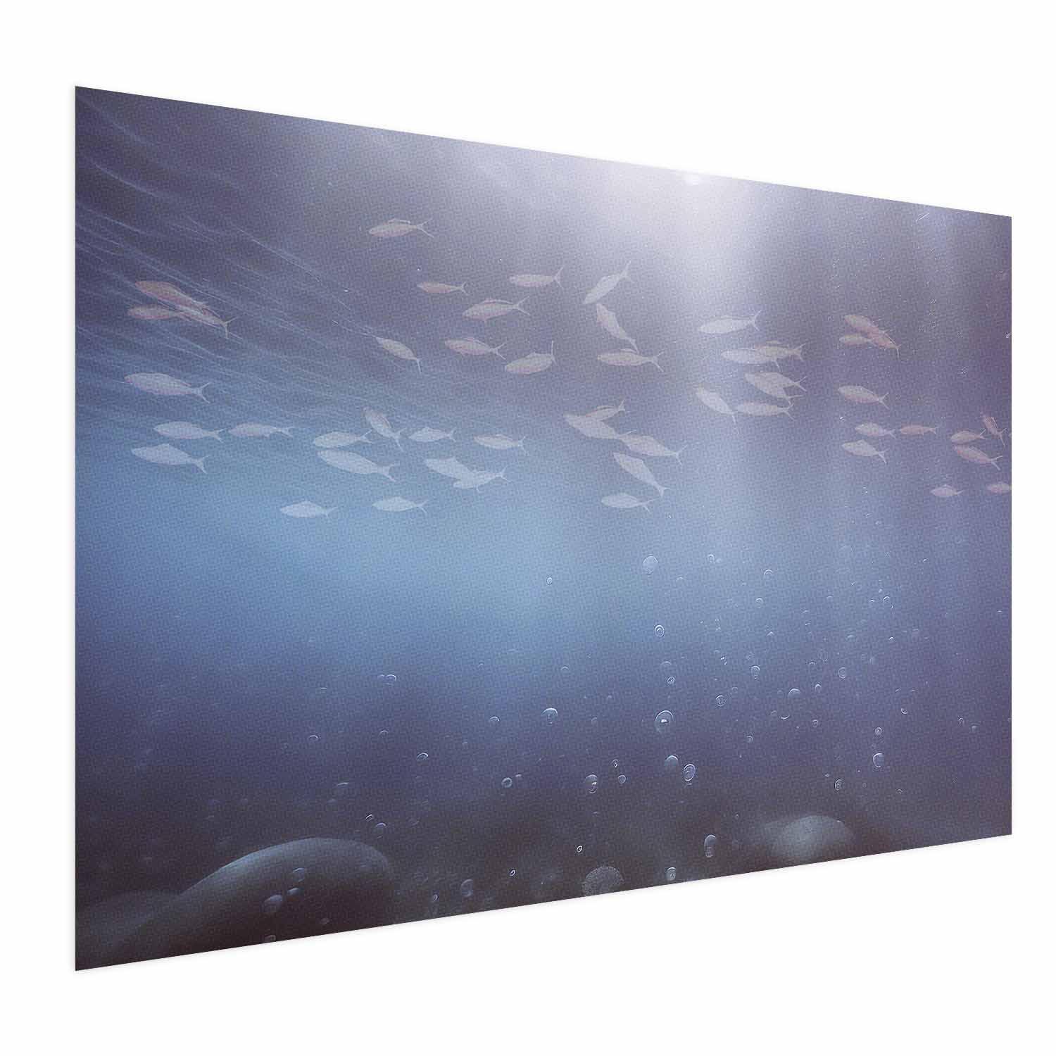 Plakat med fisk i dybet