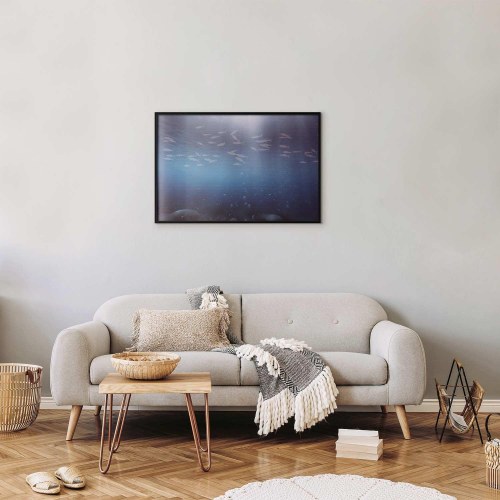 Plakat med fisk i dybet