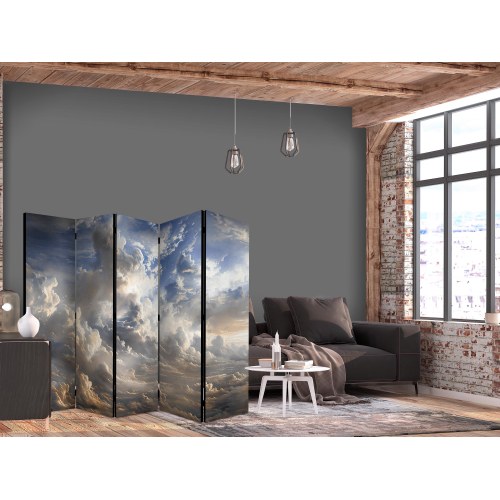 5-panels skærmvæg med skymotiv 225 x 172 cm