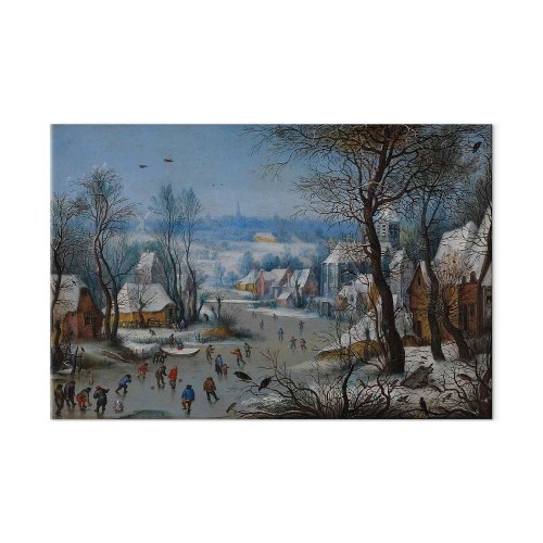 Pieter Brueghel den Yngre XXL-billede på lærred - Vinterlege