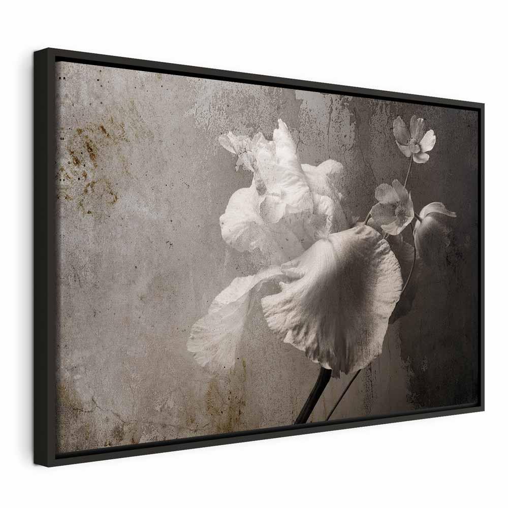 Billede på lærred - Venetiansk pragt 1 del, bredt blomsterbillede til væg - 120 x 80 cm - I en sort træramme