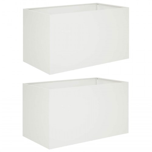 Blomsterkrukke 2 stk. - hvid 100 x 50 x 50 cm