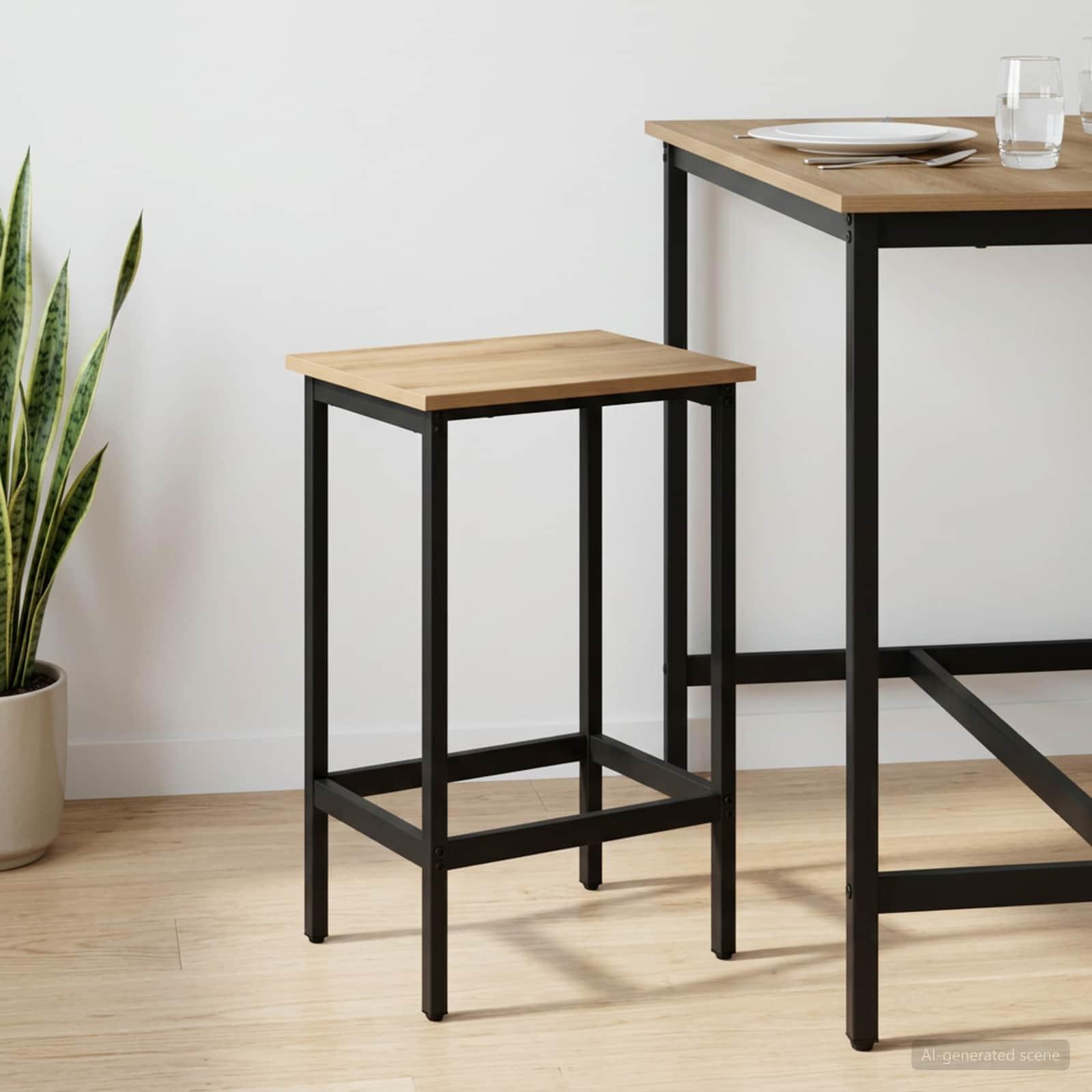 Barstol i artisan-eg 40 x 32 x 64 cm med stålramme