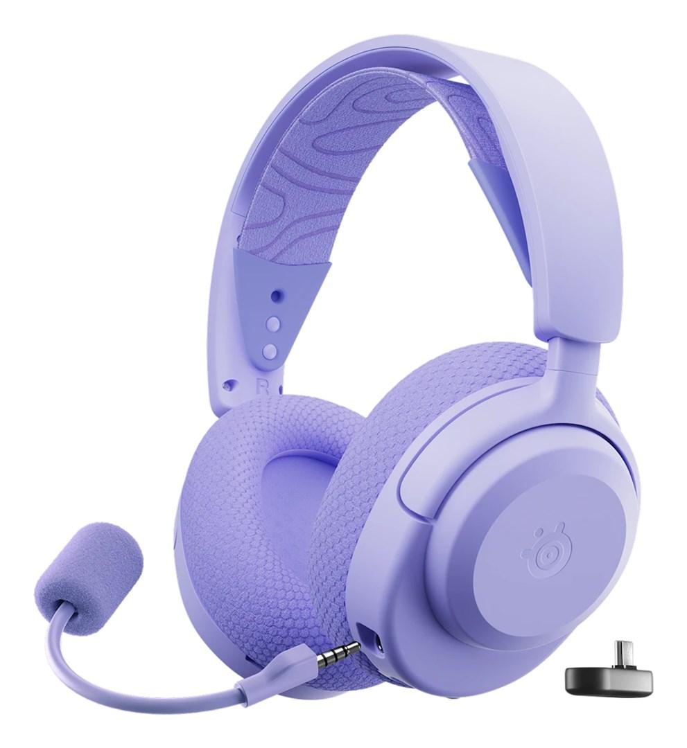 Steelseries Arctis Nova 3 Trådløst Gaming Headset - 40 Timer, 2.4 GHz og Bluetooth - Lilla