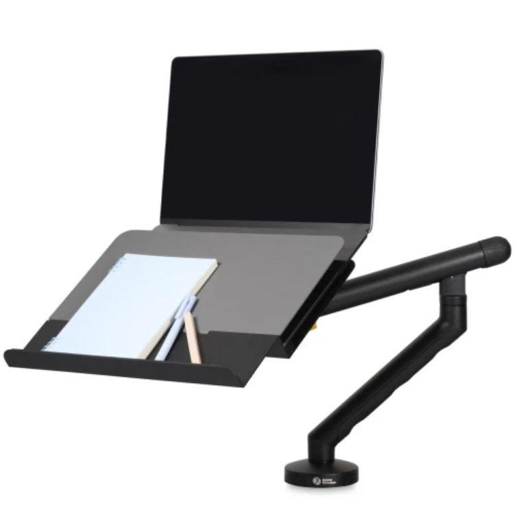 BakkerElkhuizen - Komponenter til montering (notebook-holder, dokumentholder) - stål, aluminium - sort, mørkegrå - skærmstørrelse: 11.6-17 - monter