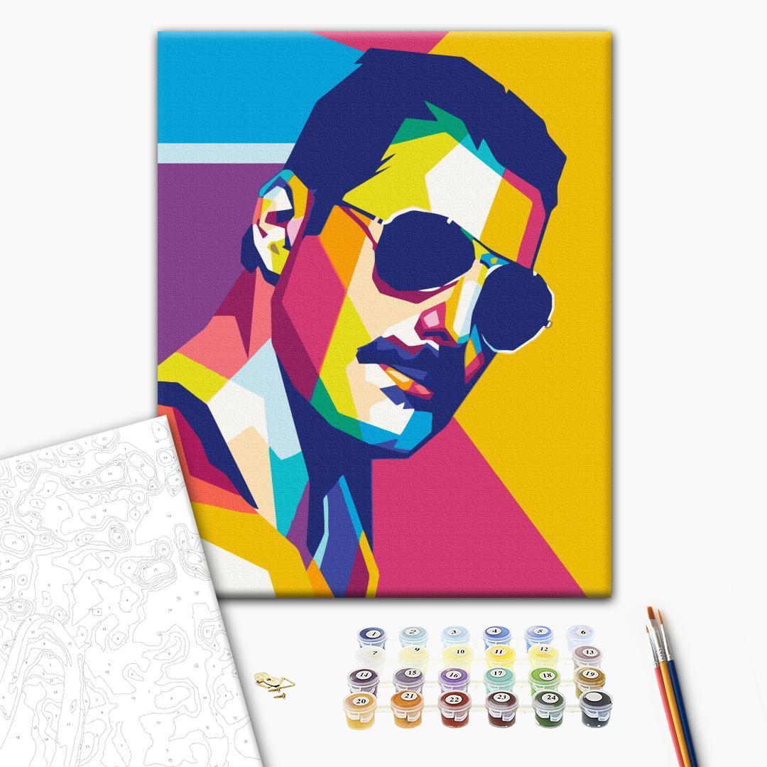 Mal efter tal billede Colourful Freddie 40 x 50 cm