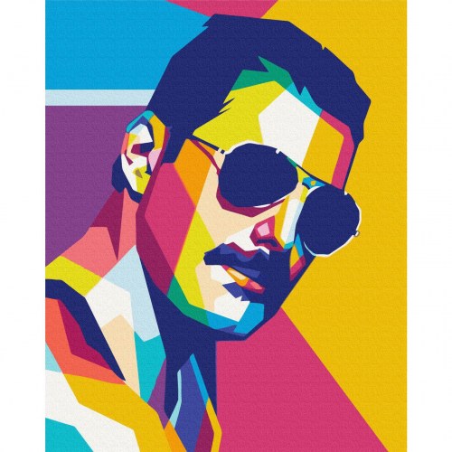 Mal efter tal billede Colourful Freddie 40 x 50 cm