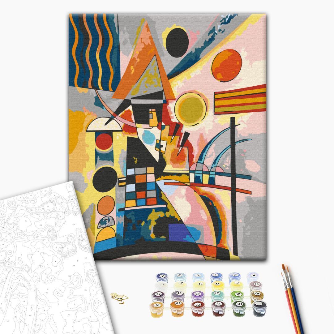 Vasily Kandinsky mal selv billede med tal Swinging 40 x 50 cm